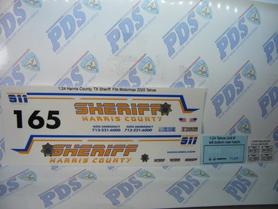 Harris County TX Sheriff 1:24 Water Slide decal set Fits Motormax 25 Chevy Tahoe