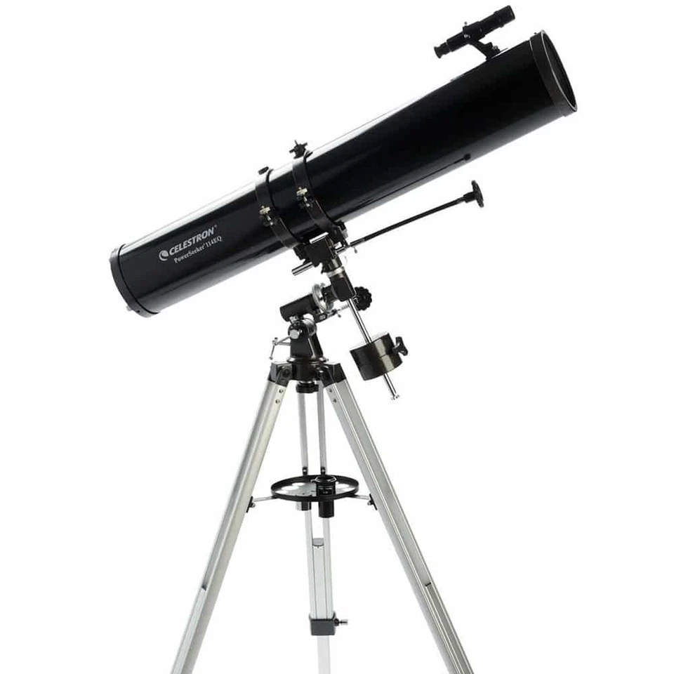Celestron PowerSeeker 114EQ Astro Telescope with Motor Drive, Smartphone Adapter - Image 3 of 4
