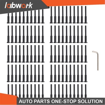 Labwork 100Pcs 1/8'' Black T316 Cable Rail Kit, Invisible Swage Stud & Receiver