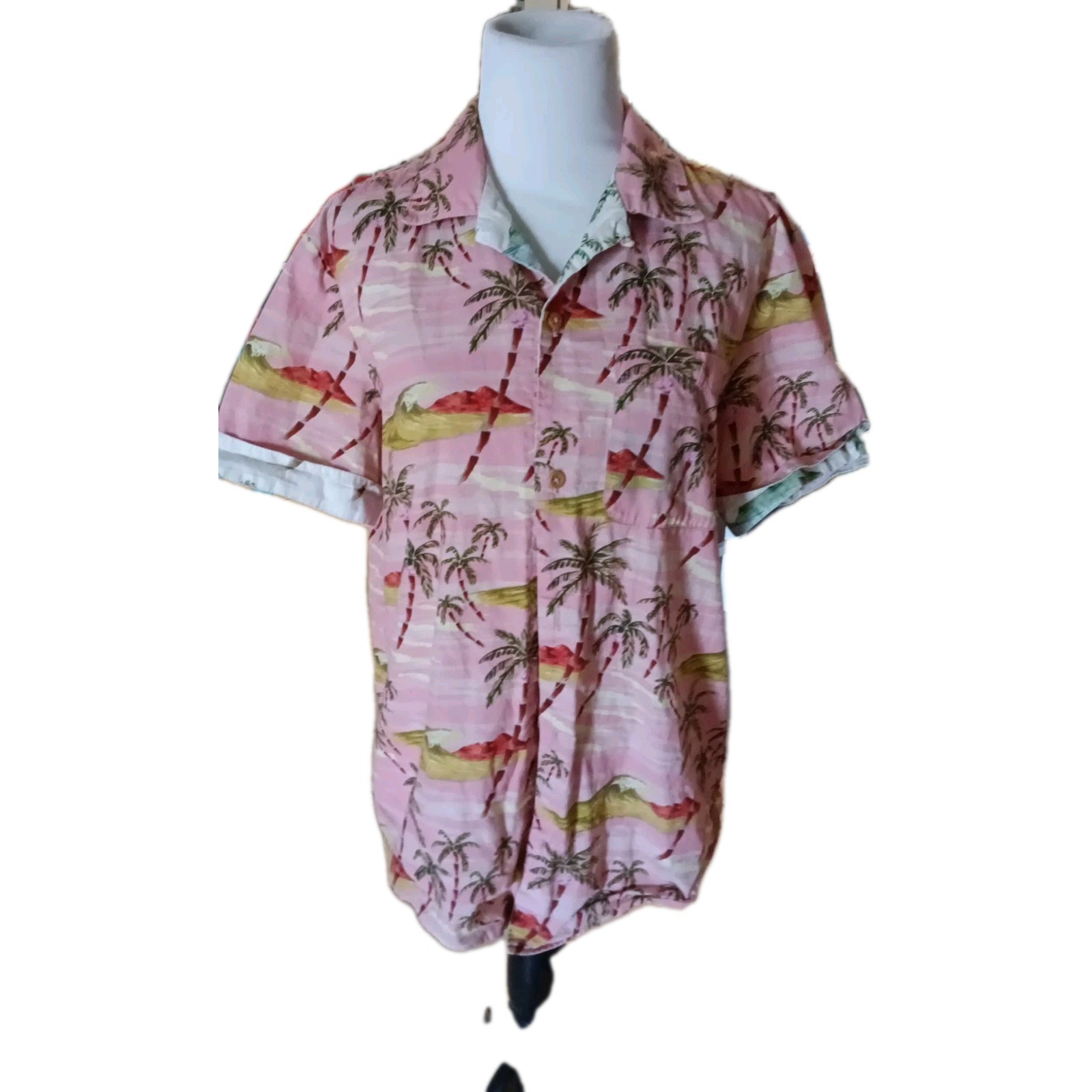 Scotch and Soda Amsterdam Men's Slim Fit Dress Shirt Men's Size S Hawaiian Print