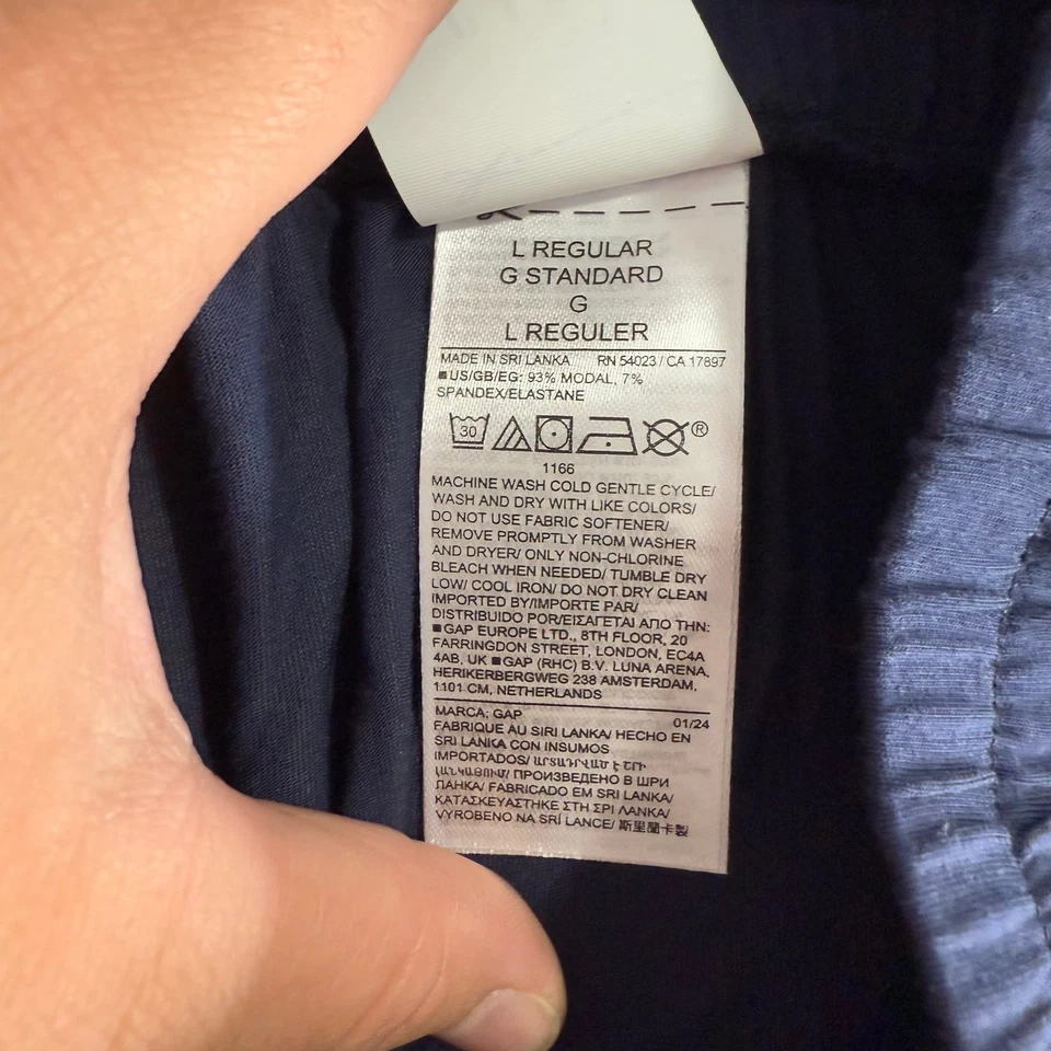 Gap Maternity Smoked Waist Pants, Navy Blue, L - Image 3 of 4