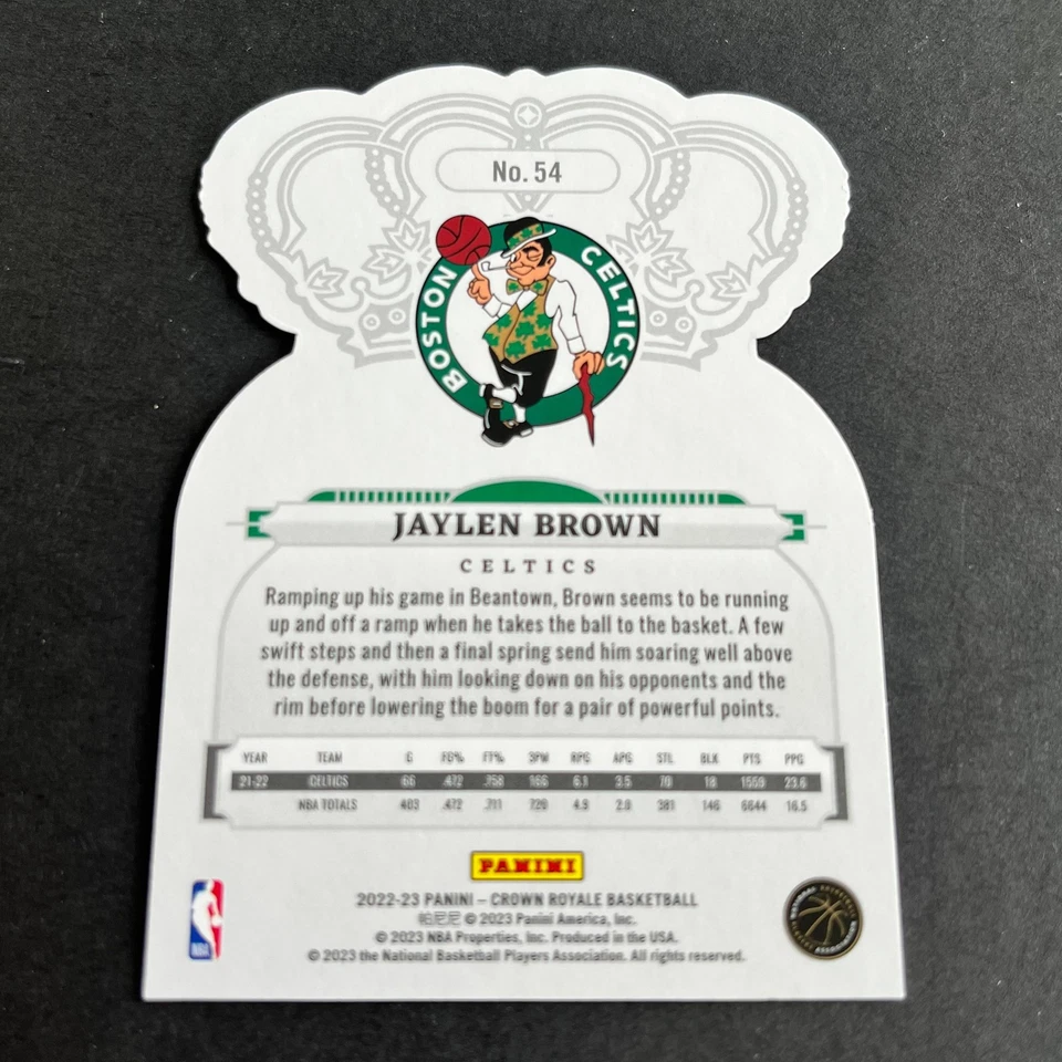 2022-23 Panini Crown Royale Crystal Pink #54 Jaylen Brown /75 Boston Celtics - Image 2 of 2