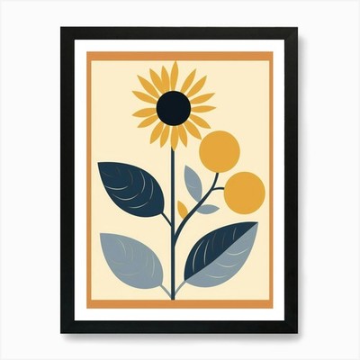 Sonnenblume 46 Kunstdruck gerahmt Wandbild Poster Leinwanddruck Bild
