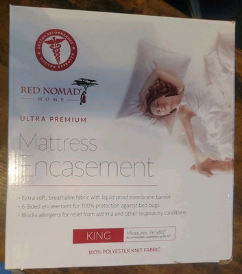 Red Nomad Waterproof Zippered Encasement Medical Grade Bed Bug Proof & Allergy R