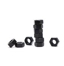 50 PCS M6-1.0mm Black Hex Nuts Carbon Steel Grade 8.8 Metric Hardware Nut