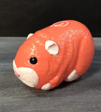 2010 Peach Hamster Zhu Zhu Pet Burger King Kids Meal Toy Pull Back Feature Works