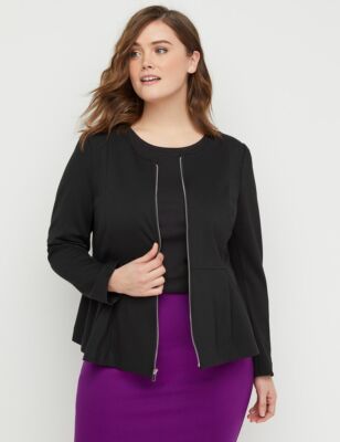 lane bryant peplum jacket