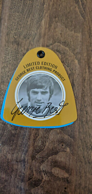GEORGE BEST BEN SHERMAN HANG TAG CARD MANCHESTER UNITED MAN U