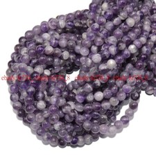 Natural Dream Lace Purple Amethyst Round Gemstone Loose Beads 15'' 4/6/8/10mm