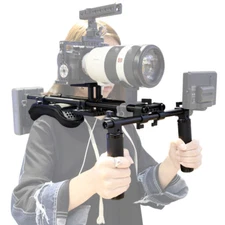 NICEYRIG Shoulder Pad Rig with Rod Handles/Baseplate for Video Camera Camcorders
