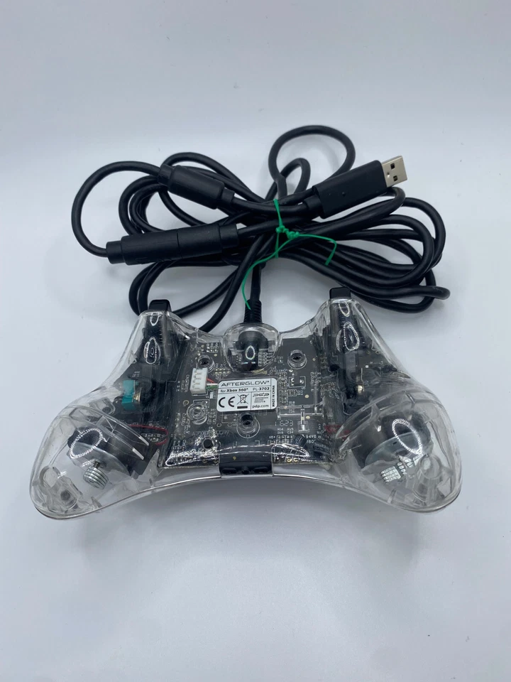 AFTER GLOW XBOX 360 OEM GREEN two controllers wired Authentic TESTED WORKS *2* - Image 3 of 3