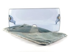 VINTAGE BAUSCH LOMB 1960'S SPACE AGE BLUE SCREEN OVERSIZED SUNGLASSES B L USA