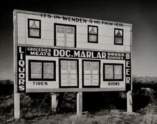 1942/72 ANSEL ADAMS Vintage General Store Billboard Wenden Utah Photo Engraving