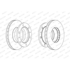 Bremsscheibe Ferodo FCR105A Premier für Iveco Opel Vauxhall Hinterachse