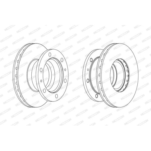 Bremsscheibe Ferodo FCR105A Premier FüR Iveco Opel Vauxhall Hinterachse-image