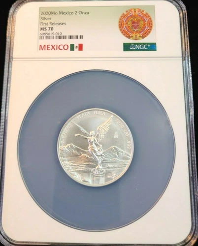 2020 MEXICO SILVER LIBERTAD 2 ONZA NGC MS 70 KEY DATE VERY SCARCE PERFECTION