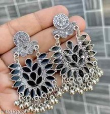 Black Oxidized Jhumka Earring - Women Earrings - Ethnic Jewelry - Gift For Bride