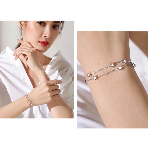 Stars 925 Sterling Silver Womens Bracelet Bangle Bridal Birthday Gift Her Bag UK - Picture 6 of 9