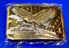 Freedom Is Not Free NOS American Eagle Stars  Stripes Patriots 2014 Belt Buckle