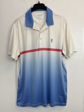 IZOD Polo Shirt Mens Large Striped Golf Performance Stretch Short Sleeve