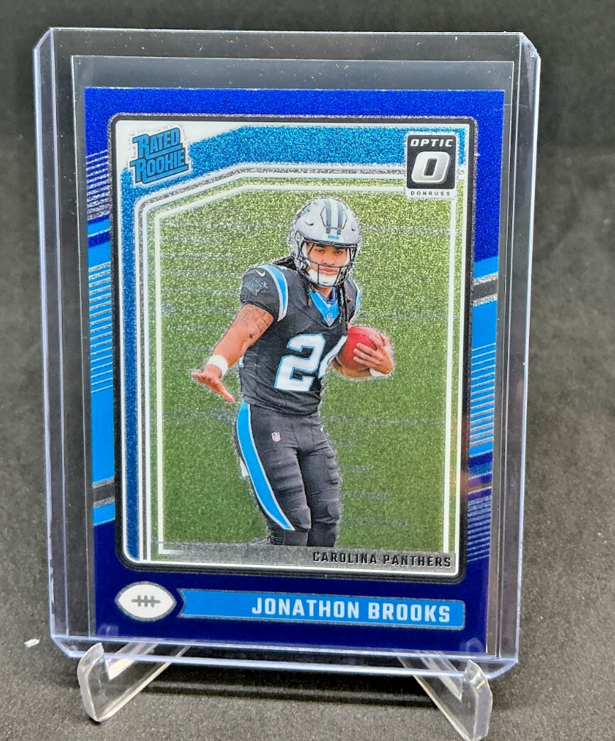 2024 Donruss Optic Rated Rookie JONATHON BROOKS RC Blue Glitter #258 Panthers