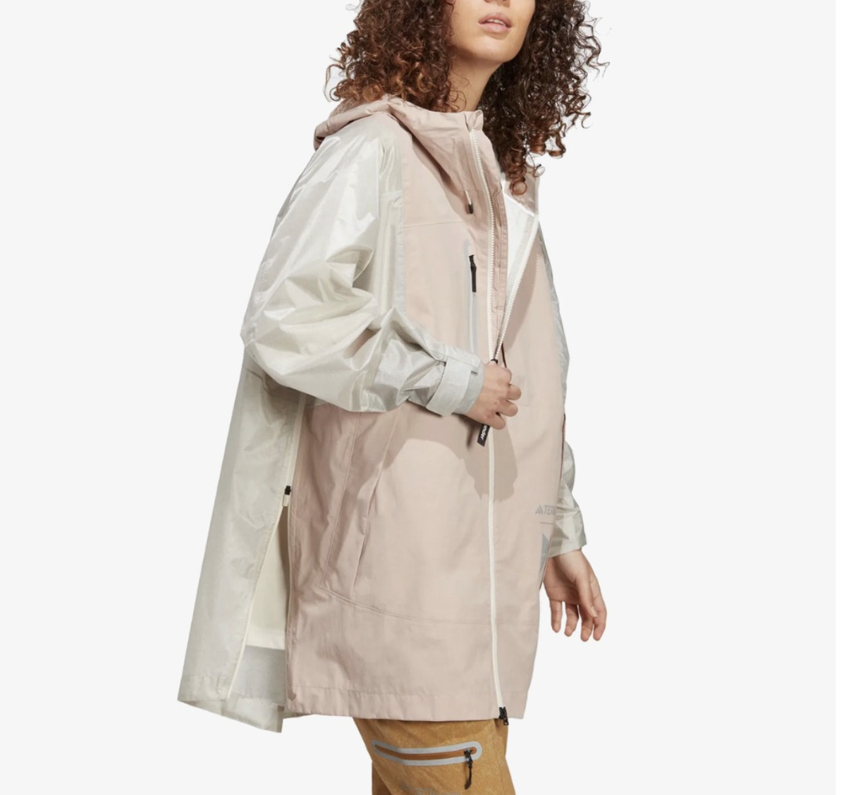 Adidas Terrex X and Wander Wonder Taupe Xploric Rain Ready Jacket