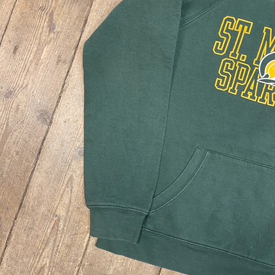 Champion Hoodie Mens Y2K Pull Over St. Marks's Spartans Sweatshirt, Green, Large image 6