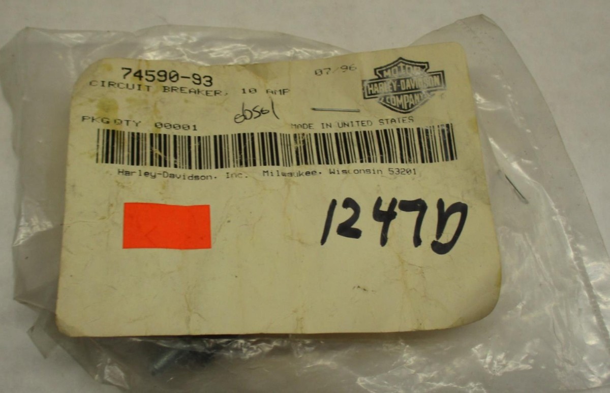 Harley Davidson Genuine NOS 10 AMP Circuit Breaker 74590-93 | eBay
