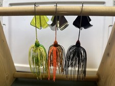 3/8 Ounce Quad Wing 4 Bladed Buzz Baits USA Made Topwater Bass Pike lot of 3