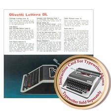 Olivetti Lettera DL Typewriter Instruction Card User Guide Owner's Directions thumbnail