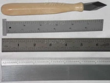 Igaging ruler, rule: hook, bevel, precision premium straight edge, marking knife