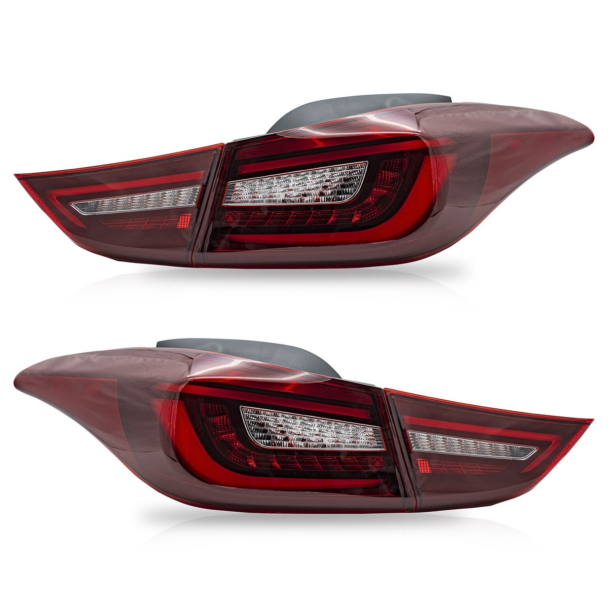 2011-2016 Hyundai Elantra Sedan 2013-2014 Coupe Red Clear LED Tail