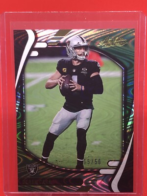 2021 Absolute Green Wave SSP #70 Derek Carr /50 