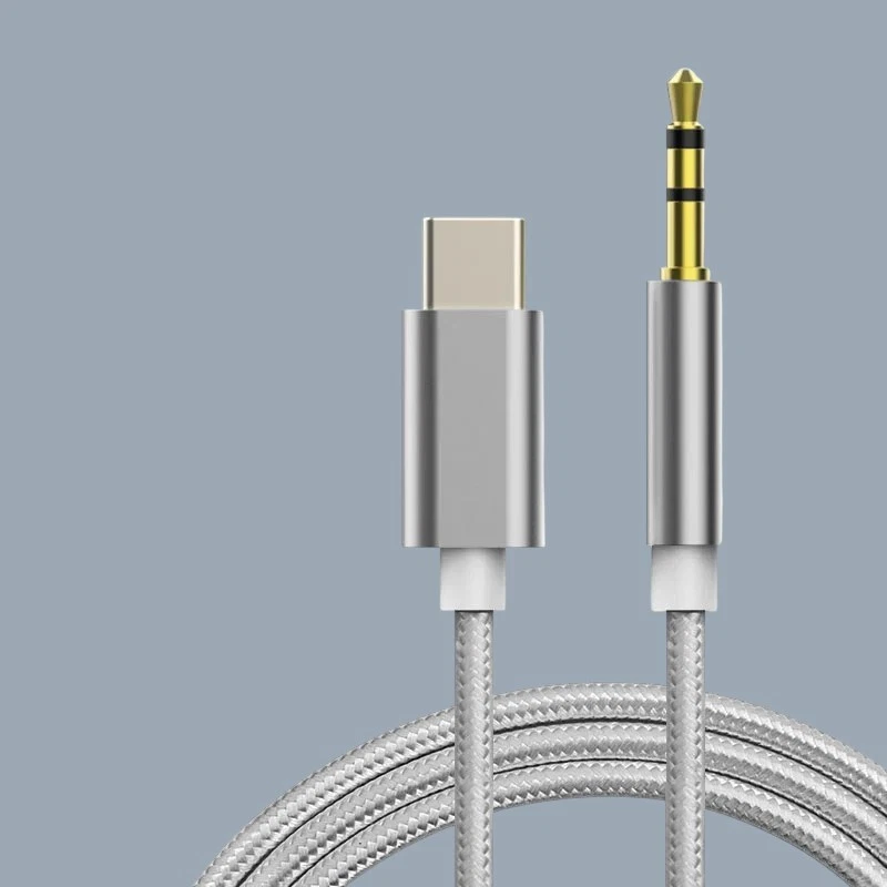 Aux Cable USB Type C To 3.5mm For Samsung IPhone Car Stereo Audio Adapter Jack_voghion.com