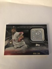 2021 Topps 70th Anniversary Logo Patch #70LP-PM Pedro Martinez Black SP 6/300