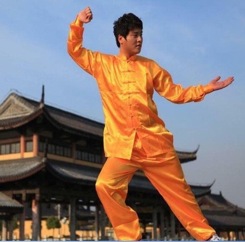 Silk Satin Tai chi Suit Kung fu Martial arts Uniform Wing Chun Jacket and Pants - Picture 6 of 9