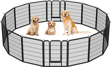 Dog Playpen Outdoor 40 Inch 16 Panels Indoor Dog Fence Metal Dog Pen Heavy Duty