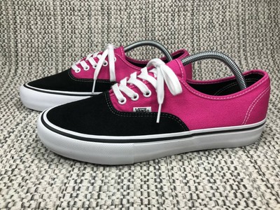 vans authentic black pink
