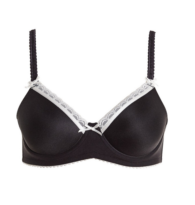Sujetador Royce Enhance Negro Crema 38A Sin Alambres Muy Acolchado Aumentar Busto 2 Tallas