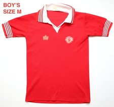 MANCHESTER UNITED 1975/1980 HOME FOOTBALL SHIRT SOCCER JERSEY ADMIRAL  BOY'S M