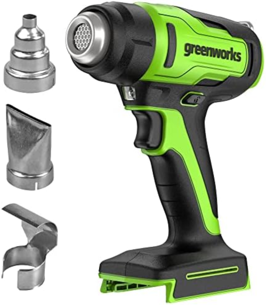 Greenworks G24HG Pistola Termica a Batteria, Riscaldamento Rapido 9 Secondi, Ven