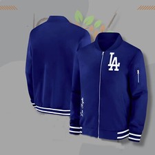 LA Dodgers Bomber style Varsity Blue Jacket men's
