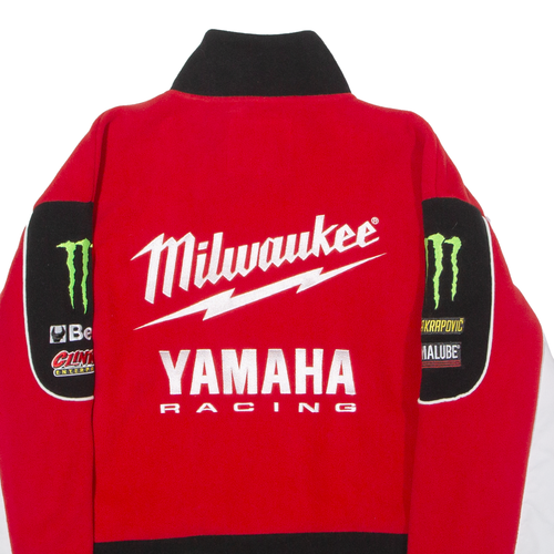 MILWAUKEE Yamaha Racing Mens Fleece Jacket Red Colourblock L - Picture 4 of 6