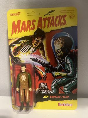 Mars Attacks Burning Human Skeleton 3 3/4-Inch ReAction Figure Has A Crack
