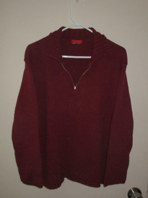 Esprit men's burgundy pullover jacket, see below for dimensions.