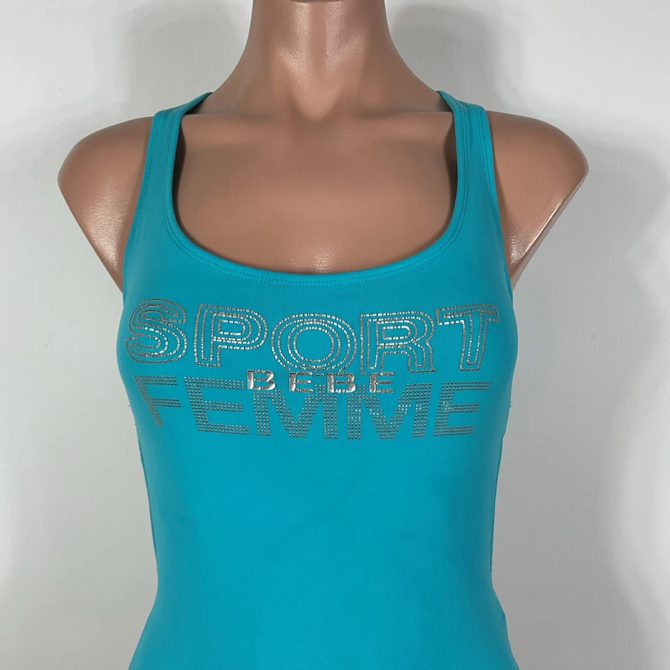 De Colección Bebe SPORT Brillo Embellecido Tanga Traje de Baño Sujetador Incorporado Espalda Abierta Y2K Foto 3 de 4