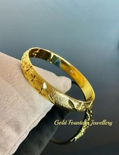 18K Size 2.4 Lady’s Gold Filled Small Wrist Bangle Bracelet (IMPERFECT) Ref:-591
