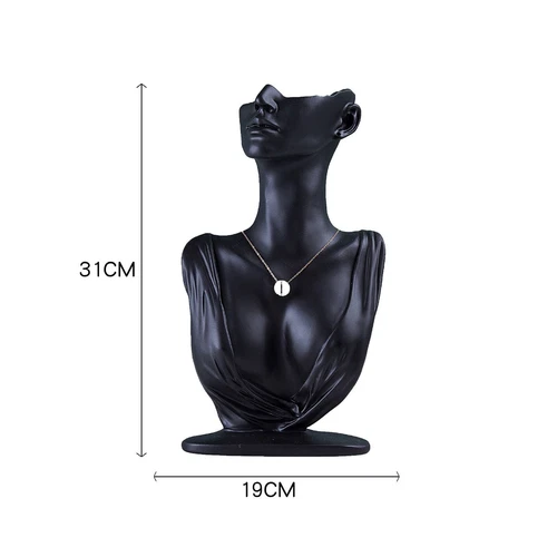 Resin Necklace Earrings Jewelry Display Stand mannequin Head Bust Stand Model - Picture 6 of 9