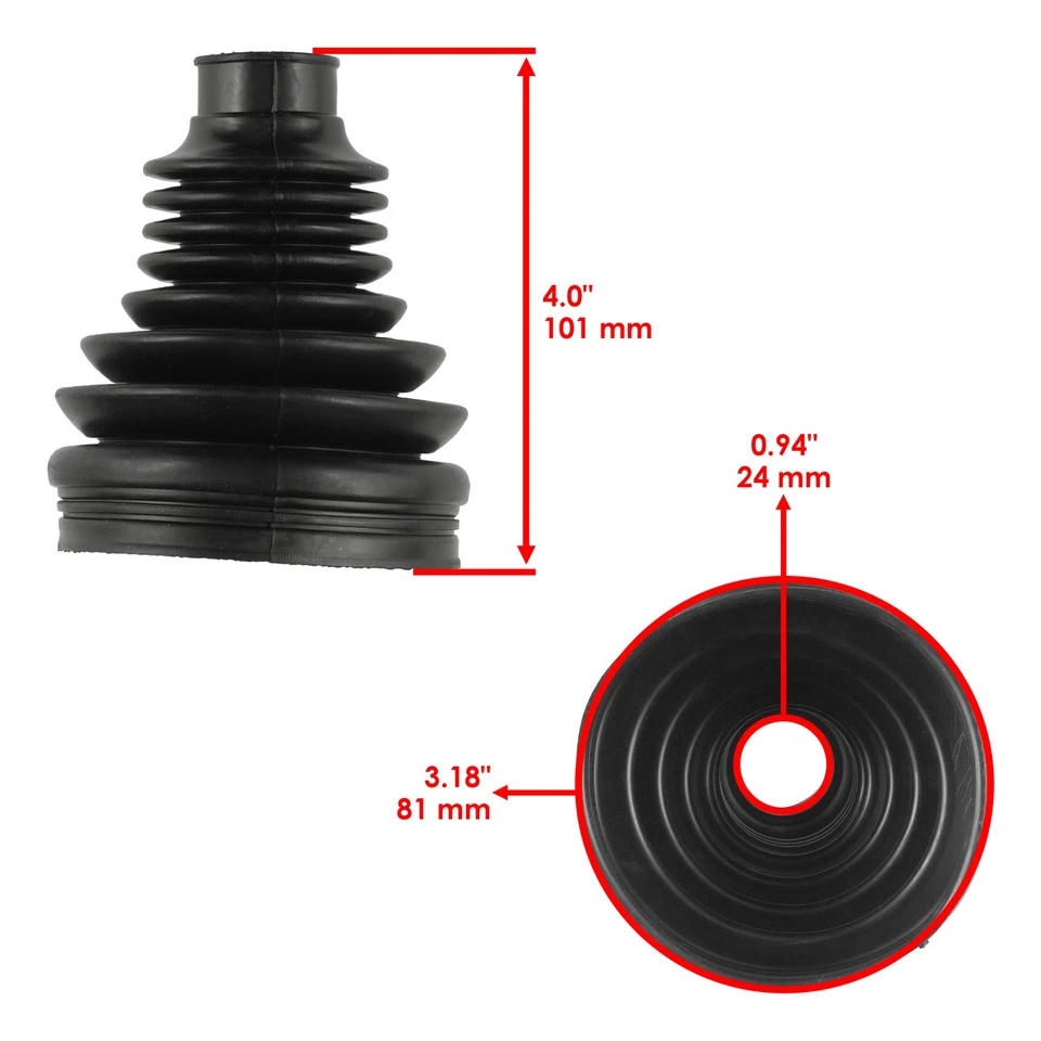 2 Rear Axle Inner And Outer CV Boot Kits for Polaris Sportsman 800 EFI 2008-2010 - Image 2 of 4