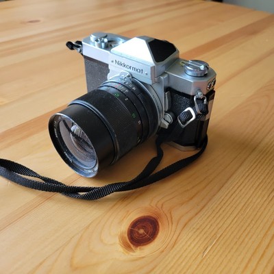 Nikkormat FT2 35mm SLR Film Camera + Albinar 28-80mm Macro Zoom Lens   Untested